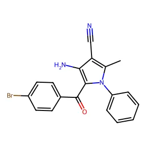4-Amino-5-(4-bromobenzoyl)-2-methyl-1-phenylpyrrole-3-carbonitrile structure
