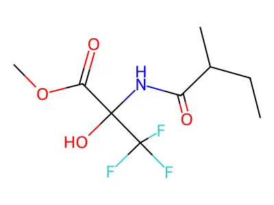 methyl 3,3,3-trifluoro-2-hydroxy-N-(2-methylbutanoyl)alaninate structure