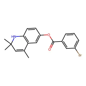 (2,2,4-trimethyl-1H-quinolin-6-yl) 3-bromobenzoate structure