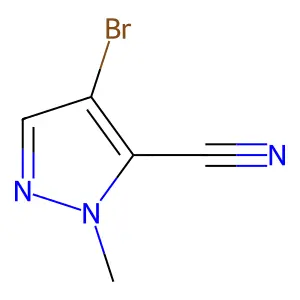 4-bromo-1-methyl-1H-pyrazole-5-carbonitrile structure