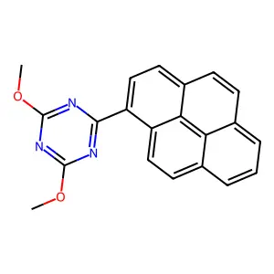 1,3,5-Triazine, 2,4-dimethoxy-6-(1-pyrenyl)- structure