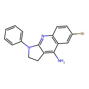 6-bromo-1-phenyl-2,3-dihydro-1H-pyrrolo[2,3-b]quinolin-4-amine structure