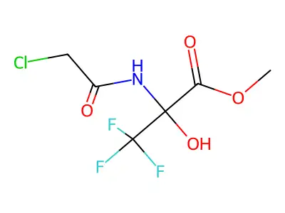 Methyl 2-[(2-chloroacetyl)amino]-3,3,3-trifluoro-2-hydroxypropanoate structure