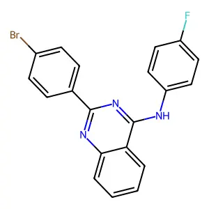 2-(4-bromophenyl)-N-(4-fluorophenyl)quinazolin-4-amine structure
