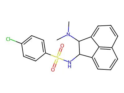 4-chloro-N-[2-(dimethylamino)-1,2-dihydroacenaphthylen-1-yl]benzenesulfonamide structure