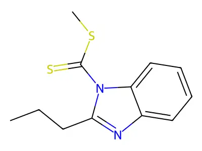 Methyl 2-propylbenzimidazole-1-carbodithioate structure