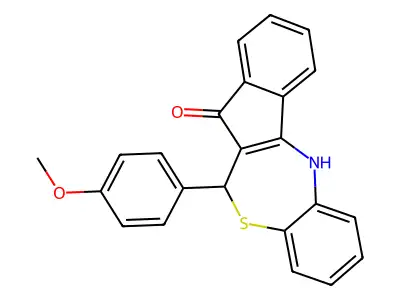 6-(4-methoxyphenyl)-6H-benzo[b]indeno[1,2-e][1,4]thiazepin-5-ol structure