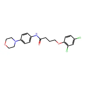 4-(2,4-dichlorophenoxy)-N-[4-(morpholin-4-yl)phenyl]butanamide structure