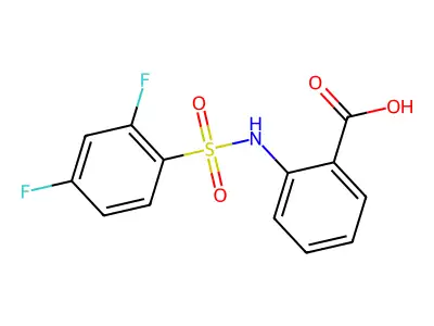 2-(2,4-Difluorobenzenesulfonamido)benzoic acid structure