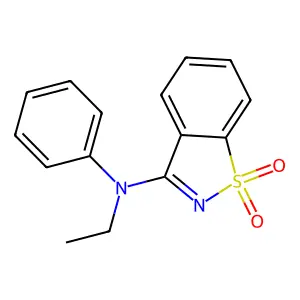 N-ethyl-1,1-dioxo-N-phenyl-1,2-benzothiazol-3-amine structure