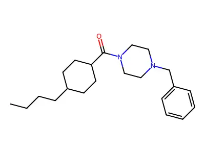 (4-Benzylpiperazin-1-yl)-(4-butylcyclohexyl)methanone structure