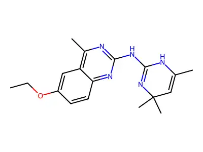 6-ethoxy-4-methyl-N-(4,4,6-trimethyl-1,4-dihydropyrimidin-2-yl)quinazolin-2-amine structure
