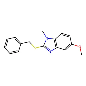 2-Benzylsulfanyl-5-methoxy-1-methylbenzimidazole structure