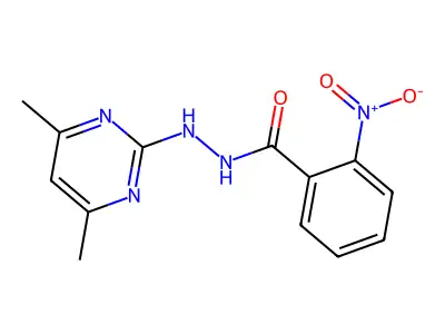 N'-(4,6-dimethylpyrimidin-2-yl)-2-nitrobenzohydrazide structure