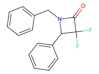 1-Benzyl-3,3-difluoro-4-phenylazetidin-2-one structure