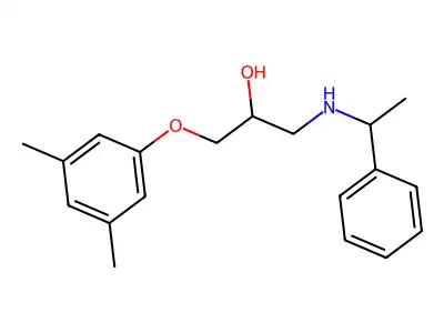 1-(3,5-Dimethylphenoxy)-3-[(1-phenylethyl)amino]-2-propanol structure