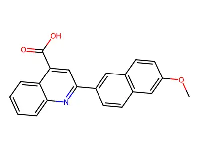 2-(6-Methoxynaphthalen-2-yl)quinoline-4-carboxylic acid structure