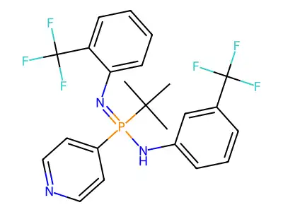 N-[tert-butyl-pyridin-4-yl-[2-(trifluoromethyl)phenyl]imino- structure