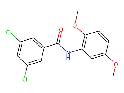 3,5-dichloro-N-(2,5-dimethoxyphenyl)benzamide structure