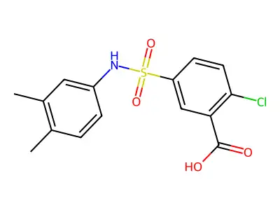 2-Chloro-5-(3,4-dimethyl-phenylsulfamoyl)-benzoic acid structure