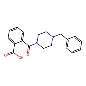 2-[(4-Benzyl-1-piperazinyl)carbonyl]benzoic acid structure