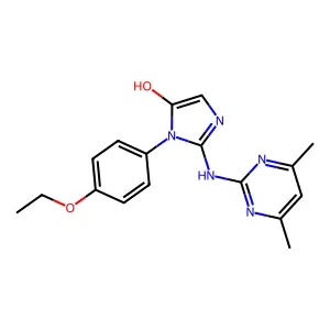 2-[(4,6-dimethylpyrimidin-2-yl)amino]-1-(4-ethoxyphenyl)-1H-imidazol-5-ol structure