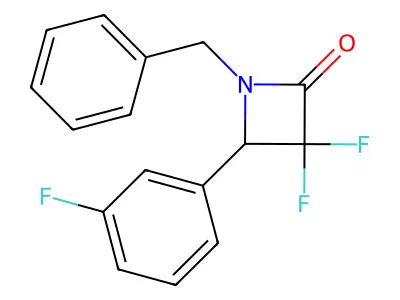 1-Benzyl-3,3-difluoro-4-(3-fluorophenyl)azetidin-2-one structure