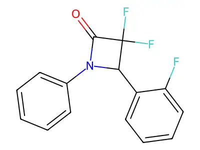3,3-Difluoro-4-(2-fluorophenyl)-1-phenylazetidin-2-one structure