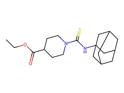 Ethyl 1-(1-adamantylcarbamothioyl)piperidine-4-carboxylate structure