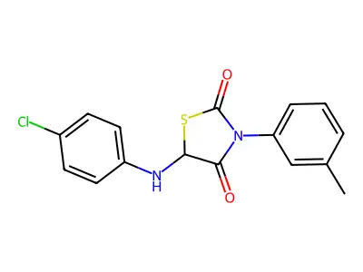 5-(4-Chloroanilino)-3-(3-methylphenyl)-1,3-thiazolidine-2,4-dione structure