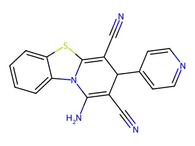 1-amino-3-pyridin-4-yl-3H-pyrido[2,1-b][1,3]benzothiazole-2,4-dicarbonitrile structure