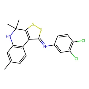 N-(3,4-dichlorophenyl)-4,4,7-trimethyl-5H-dithiolo[3,4-c]quinolin-1-imine structure