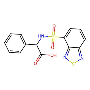 [(2,1,3-Benzothiadiazol-4-ylsulfonyl)amino](phenyl)acetic acid structure