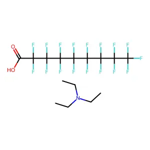 N,N-Diethylethanaminium heptadecafluorononanoate structure