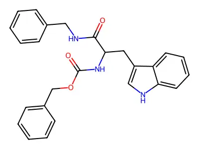 N-Benzyl-Nalpha-[(benzyloxy)carbonyl]tryptophanamide structure