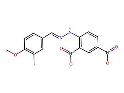 4-Methoxy-3-methylbenzaldehyde 2-(2,4-dinitrophenyl)hydrazone structure