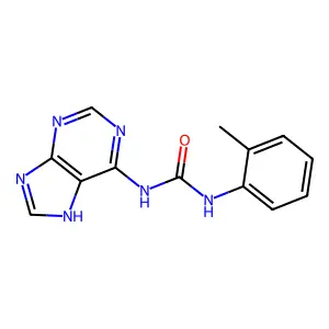 1-(2-methylphenyl)-3-(7H-purin-6-yl)urea structure