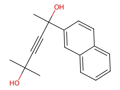2-Methyl-5-naphthalen-2-ylhex-3-yne-2,5-diol structure