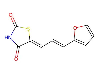 5-[3-(Furan-2-yl)prop-2-enylidene]-1,3-thiazolidine-2,4-dione structure