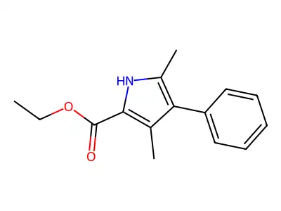Ethyl 3,5-dimethyl-4-phenyl-1H-pyrrole-2-carboxylate structure