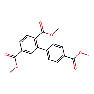 (1,1'-Biphenyl)-2,4',5-tricarboxylic acid, 2,4',5-trimethyl ester structure