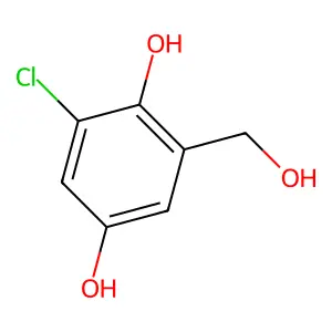 3-Chloro-2,5-dihydroxybenzyl alcohol structure