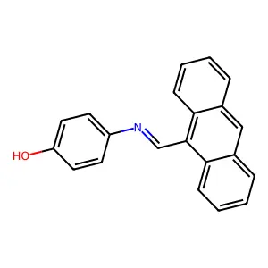 N-(9-Anthracenylmethylene)-4-hydroxyaniline structure
