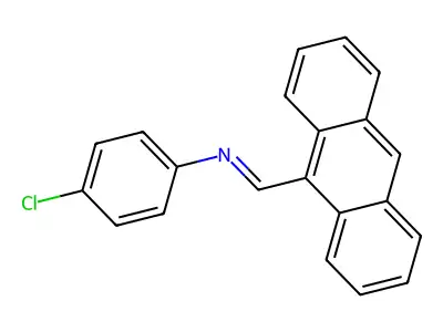 N-(9-Anthracenylmethylene)-4-chloroaniline structure