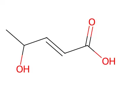 4-Hydroxy-pent-2-enoic acid structure