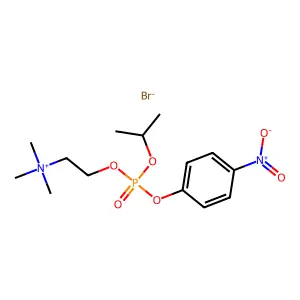 Choline, bromide, isopropyl p-nitrophenyl phosphate structure