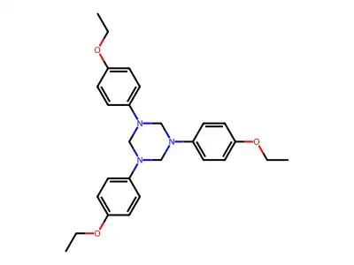 1,3,5-Tris(4-ethoxyphenyl)-1,3,5-triazinane structure