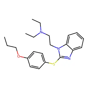 Benzimidazole, 1-(2-(diethylamino)ethyl)-2-((p-propoxyphenyl)thio)- structure