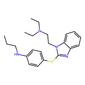 Benzimidazole, 1-(2-(diethylamino)ethyl)-2-((p-(propylamino)phenyl)thio)- structure