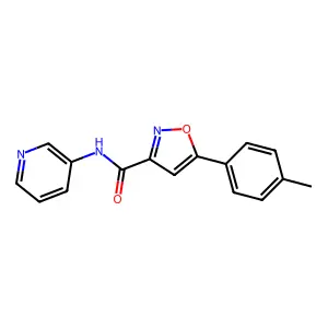 5-(4-methylphenyl)-N-pyridin-3-yl-1,2-oxazole-3-carboxamide structure